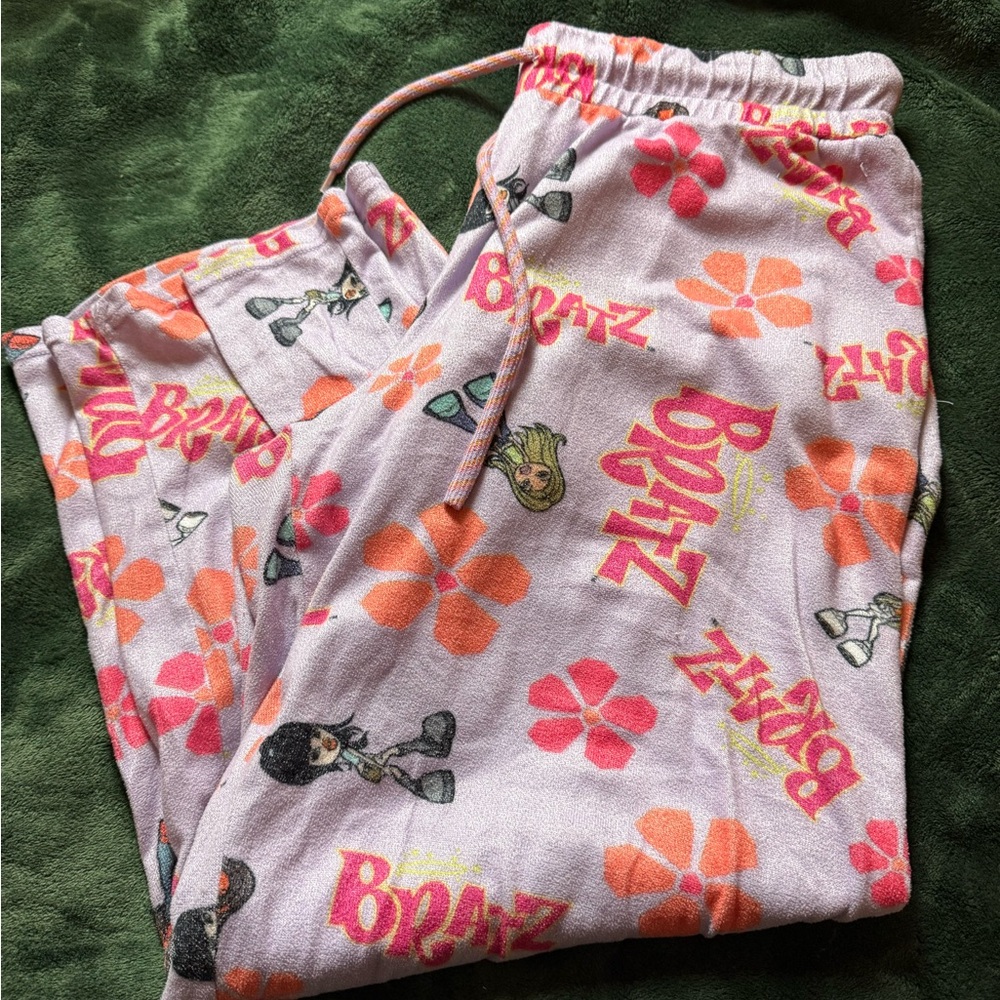 Bratz Women's Pajama Pants - Pink and Orange Floral